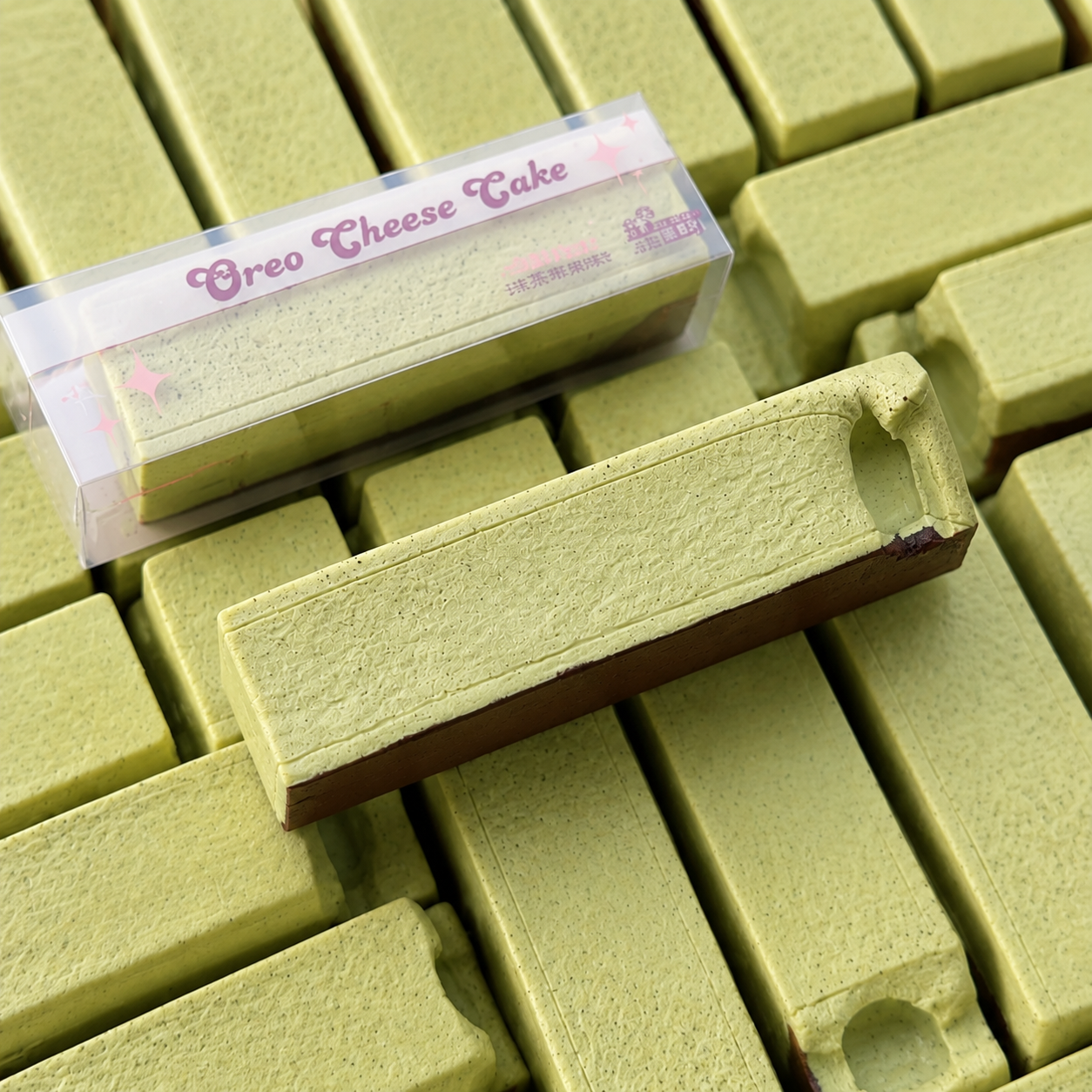 Matcha cheesecake slow rising squishy soft foam stress relief toy