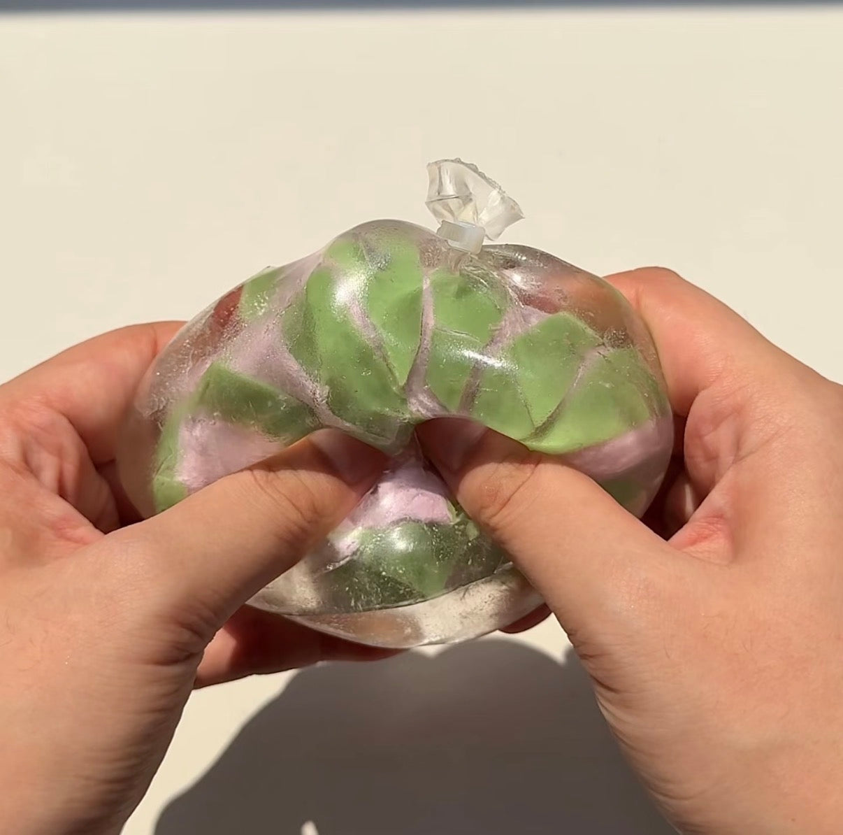 matcha grape cracking ball handmade stress ball