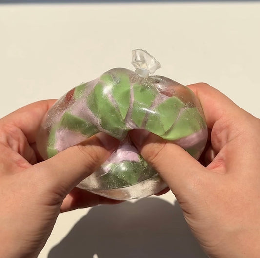 matcha grape cracking ball handmade stress ball