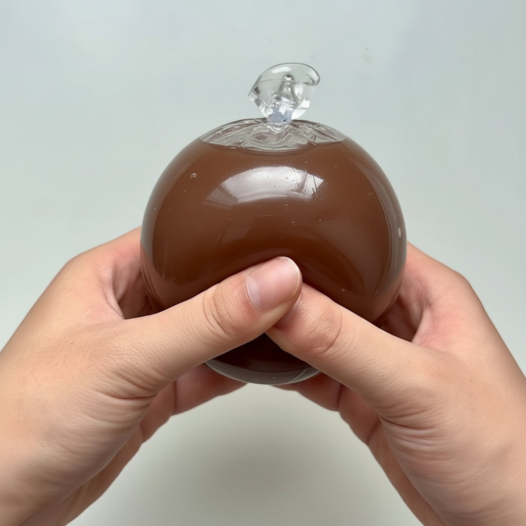 chocolate mint cracking ball handmade stress ball