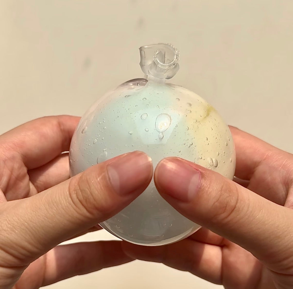 pastel handmade cracking stress ball with extra crispy shell