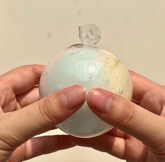 pastel handmade cracking stress ball with extra crispy shell
