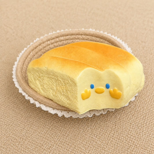 Bite bread slow rising squishy with cute hidden detail and soft foam texture.