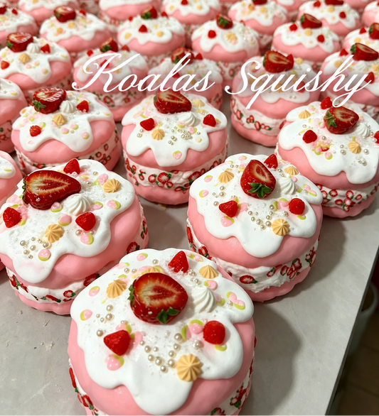 Strawberry Cake Crunchy Squishy